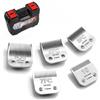 YAZIYIR Lame Staccabili per la toelettatura dei Cani in Acciaio Inossidabile, compatibili con Andis/Oster-A5/Heiniger/moser Max 50/Wahl Serie KM10, Misura 10/7FC/5FC/4FC/3FC, 5 Pezzi
