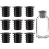 DICOSMETIC 10 adattatori versatore per liquori per bottiglie di olio d'oliva e bottiglie di liquore, per bottiglie grandi fino a 32 mm di collo, converte il beccuccio di dimensioni normali in un