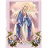 Pskgbxmu 11CT Kit per Punto Croce Prestampato Immagine della Madonna Ricamare Fai da Te Kit da Completo per Principianti Home Decor 40x50 cm