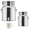 Generic Fusto Birra 5l 10l 15l 20l 30l 50l in Acciaio Inox con Rubinetto, Contenitore per Olio e Liquidi, Bidone Uso Alimentare con Tappo Salvagoccia(With Spigot,5L/1.32Gal)
