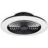 Mantra Iluminación. Modello Alisio XL - Ventilatore e plafoniera da soffitto con diametro di 73,5 cm, colore nero, sorgente luminosa a LED 95 W 2700 K-5000 K 5900 lm, 58 W