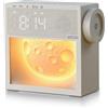 Bokefo Sveglia alba con luce risveglio, da comodino, con rumore bianco | 20 suoni naturali, luce notturna touch, doppia sveglia, snooze, per camera da letto, bambini e adulti