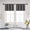 XTMYI Tende oscuranti per finestre camper, confezione da 2 mantovane, impermeabili, oscuranti, piccole tende per cantina, finestra, bagno, 76 x 40 cm, grigio scuro/grigio
