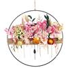 LEIMEND Ghirlanda Porta 30x30cm Ghirlanda con Fiori Secchi Rosa | Ghirlanda Porta Ingresso con 1 Confezione di Fiori Secchi per Porte Pareti Finestre Decorazioni per la Casa