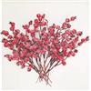 Mirrwin Ornamenti di Fiori Bacche Rosse Agrifoglio Natalizio Glitterato Bacche di Agrifoglio Artificiale di Natale per Decorazioni Albero di Natale e DIY Artigianato Natale Corone Casa Decorazione 12 Pcs