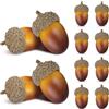 WOONEKY 50 Pezzi Artificiale Ghianda para Mesa De Fare Decorazione Inverno Vacanza Casa Decorazione Naturale Mini Pigne Natale Ghiande Simulate e Fai da te