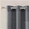 MIULEE Tende Lino Trasparenti Voile Bianche Soggiorno con Anelli per Camera da Letto Salotto Moderne Elegante Finestre di Casa 140X225 CM Grigio Scuro