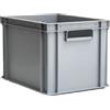 ALUTEC MÜNCHEN ALUTEC 75040 - Contenitore in plastica (27 litri, 40 x 30 x 28 cm, resistente al freddo e al calore, chiuso, salvaspazio, impilabile, per uso alimentare, scatola di conservazione)