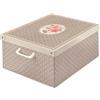 Lavatelli Scatola in cartone con coperchio, per armadio, organizer per vestiti e biancheria, per cambio stagione o per confezione regalo, Pois, 39x50x24 cm