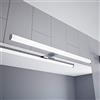 kalb Material für Möbel Lampada per specchio a LED 600 mm Lampada a sospensione 230V Lampada Bagno cromata, selezione: 600 mm, bianco caldo