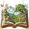 MOTGOM DIY Diamond Painting Pendente Kit Paesaggio Fantastico di Libro, Pittura Diamante per Acchiappaluce, Fai-da-te Diamond Painting DIY Strass Decorazione per Casa