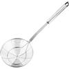 Hiware - Mestolo per cottura e friggitura, in acciaio INOX massiccio, per utensili da cucina, colino per pasta, 15,4 cm