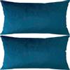QOEUIUJ 2 Pezzi Federa Cuscino Rettangolare 30×60 30x50 70x45 Copricuscino Velluto 70x50 Decorative Copri Cuscini 60x80 con Invisibile Cerniera for Camera da Divano Letto Auto(Blu scuro,30x40cm 2pcs)
