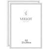 Veelot® 2x Cornice per Foto DIN A4 21x29.7cm,Alluminio Metallo,argento,Cornice per 21 x30cm,Disegni per Bambini,certificati di documenti e diplomi,Montaggio a parete o esposizione da tavolo
