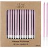 BEAN LIEVE 30 candele lunghe e sottili metallizzate color, candele per torte, feste di compleanno, decorazioni per matrimoni, candele per feste, decorazioni per torte (oro rosa)