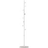 HOMCOM Albero Appendiabiti con 8 Ganci Base Rotonda 35x35x170 cm Bianco