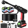 Yelyee Idropulitrice a batteria da 80 bar e 1160 PSI con ugello 6 in 1 e ugello per schiuma, idropulitrice a batteria con 2 batterie da 3,0 Ah, idropulitrice portatile per auto, giardino e patio.