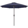 ABCCANOPY Ombrellone con pulsante per l'inclinazione, per il cortile, tavolo, mercato, giardino, terrazza e piscina, 8 stecche, oltre 13 colori, diametro: 19 cm / 22,9 cm / 25,4 cm