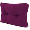 POKAR Cuscino-schienale Imbottito laterale 60x40cm per Divano da Giardino, fodere asportabile e lavabile, Spalliera per Bancali, Interno ed Esterno, DYI - fai da te, senza Pallet, Viola