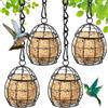 TYSM-CC Mangiatoia per Uccelli, 4pcs Mangiatoia per Palle | Strumento per l'alimentazione Degli Uccelli per Palle di Grasso Mangiatoia per Uccellini da Esterno per Uccellini da Esterno