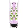 Salmeee Sistema idroponico a 7 livelli con 28 fori, torre idroponica verticale con luce a LED e serbatoio dell'acqua da 30 l, pompa di irrigazione con timer per interni e balconi