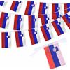 YAAVAAW Bandierine per eventi sportivi della Coppa del Mondo, festa nazionale, celebrazioni, parata, bar, strada, decorazioni per feste interne ed esterne (Slovenia)