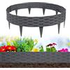 Aufun 15m Bordo Giardino con 15 elementi da 100 cm ciascuno, plastica flessibile, Recinzione Prato Bordatura per Aiuole Palizzata Orto Piante (Antracite)