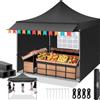 COBIZI Gazebo 3x3 Pieghevole Impermeabile con 3 pareti laterali, Gazebo Esterno Resistente, Tende per Gazebo,Tendone Padiglione Pop Up per Feste Campeggio, Nero