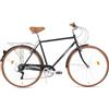 FabricBike Southken - Bicicletta da passeggiata classica 28, bicicletta retrò, 7 V, portabagagli, manubrio e sella regolabile.