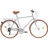 FabricBike Southken - Bicicletta da passeggiata classica 28, bicicletta retrò, 7 V, portabagagli, manubrio e sella regolabile.