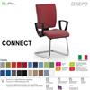 SEIPO CONNECT CN0062 Poltrona visitatore a slitta CROMATA con braccioli SCHIENALE MEDIO SEIPO TESSUTO V