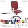 SEIPO CONNECT bianco CN0070 Poltrona operativa Movimento sincronizzato "R4" braccioli SCHIENALE ALTO SEIPO ECOPELLE D2