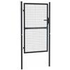 vidaXL Cancello da Giardino in Rete di Acciaio Zincato 100x150 cm Grigio