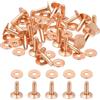 PATIKIL 10x3.3x12mm Borchie per Abbigliamento, 24 Set di Punte per Borchie e Borchie in Pelle Rivetti in Rame Fissaggio in Metallo Viti per Giacca in Pelle Artigianato Tessuti