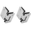 BE-TOOL 2 cerniere per porta della doccia in vetro, 180 gradi, in acciaio inox resistente, senza cornice, per cancello del bagno, per vetro temperato da 8-12 mm