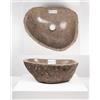 Wohnfreuden Findling - Lavabo da appoggio in pietra naturale, 40 cm, colore: grigio