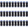 QIMEI-SHOP Connettore pneumatico 6 mm raccordo rapido aria compressa diritta raccordo pneumatico push in raccordo tubo linea aria in plastica 30 pezzi