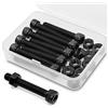 MINHER M8 x 70mm 10 Set Viti Bulloni a Brugola e Dadi in Acciaio al Carbonio,Vite a testa cilindrica con esagono incassato (Nero)