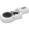 Hazet 6606D-18 Chiave ad Anello ad Innesto a Cricchetto, Argento, Attacco Quadro ad Innesto 14 X 18 mm