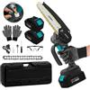 Cecotec Motosega a Batteria MontanaForce 6400 Hand. Lama 6 Pollici, Motore Brushless 650W, 2 Batterie Nexus 21V, Lubrificazione Pulsante, Include Valigetta, Catena Extra, Occhiali e Guanti per Taglio