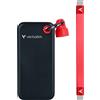Verbatim Pocket SSD 256 GB USB Typ-C 3.2 Gen 2 1000 MB/s 10 Gbit/s Nero