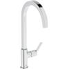 Ideal Standard - Gusto Miscelatore cucina, Bocca alta squadrata, con cartuccia FirmaFlow, bocca girevole a 360°, facile da installare con fissaggio EasyFix+, Cromato