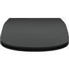 Ideal Standard Tesi sedile WC con SoftClose, forma a D sottile - Nero Opaco