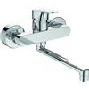 Ideal Standard - Cerabase, Miscelatore cucina monocomando a parete, Bocca di erogazione orientabile a 360°, Cromato