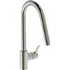 Ideal Standard - Gusto Miscelatore cucina, Bocca alta tonda, con doccetta estraibile, bocca girevole a 360°, facile da installare con fissaggio EasyFix+, Silver Storm