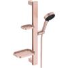 Ideal Standard Idealrain Alu+ Asta doccia, Soffione doccia a risparmio idrico con due tipi di getto (SilkRain e Rain) e ripiani regolabili - Rosé (349x157x600 mm)