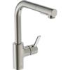 Ideal Standard - Gusto Miscelatore cucina, Bocca alta tonda a L, con doccetta estraibile e due modalità di getto, bocca girevole a 360°, facile da installare con fissaggio EasyFix+, Silver Storm