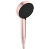 Ideal Standard Idealrain Alu+ Doccetta multifunzione, con due tipi di getto tramite selettore rotante, soffione doccia a risparmio idrico con ugelli EasyClean - Rosé (100x56x232 mm)