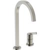 Ideal Standard - Gusto Miscelatore cucina a 2 fori, Bocca alta squadrata, con cartuccia FirmaFlow, bocca girevole a 360°, Collegamento a vite dal basso, Silver Storm