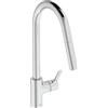 Ideal Standard - Gusto Miscelatore cucina, Bocca alta tonda, con doccetta estraibile, bocca girevole a 360°, facile da installare con fissaggio EasyFix+, Cromato